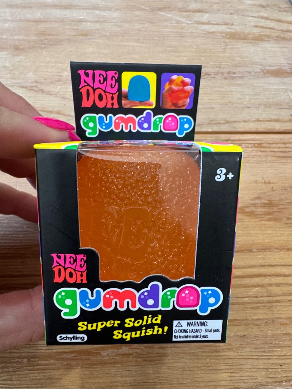 NeeDoh Gumdrop Super Solid Squish! Orange